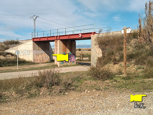 Anillo Verde Norte de Zaragoza: paso de la va del tren